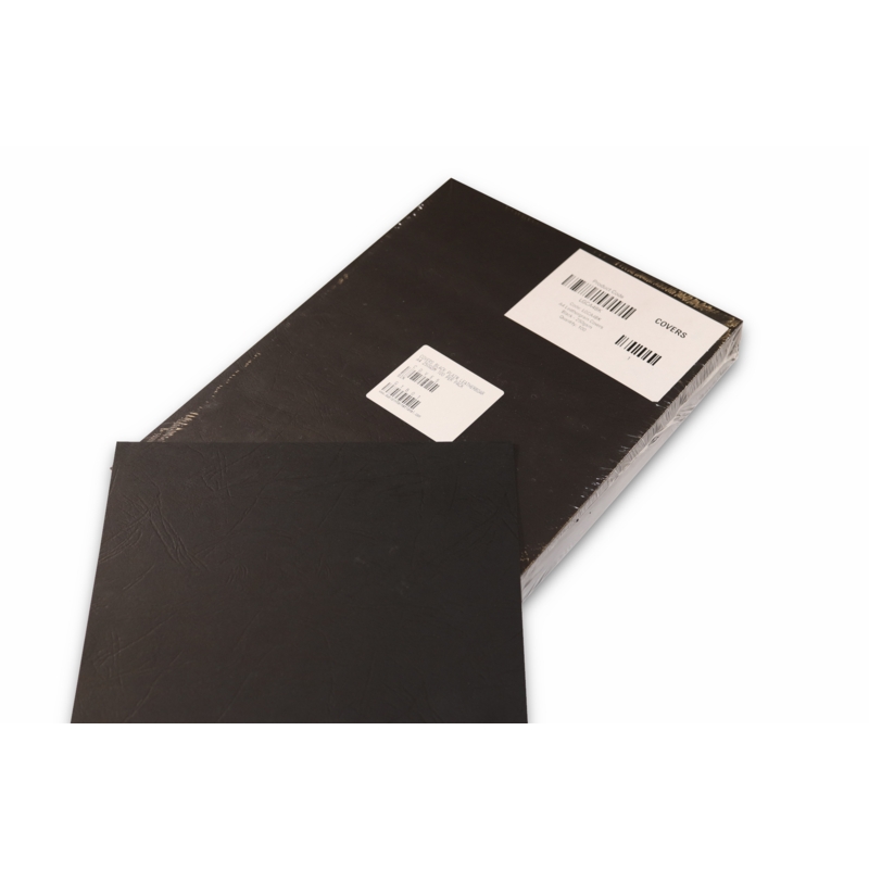 COVERS BLACK PLAIN LEATHERBOAR A4 250GSM 100 PER PACK